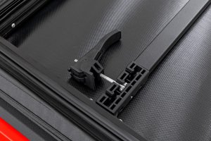 Jeep Gladiator Soft Tri-Fold Bed Cover - Rough Country - Tri-Fold Design, Weatherproof Seal, 6061 Aluminum Frame - '20-'25 Jeep Gladiator Soft Tri-Fold Bed Cover - Rough Country - Tri-Fold Design, Weatherproof Seal, 6061 Aluminum Frame - '20-'25